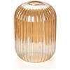 ORION LIGHTSTYLE Paralume in vetro di ricambio colorato per lampada da tavolo, plafoniera, Ø14 cm, H20 cm, ambra arancione