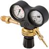 OXYTURBO RIDUTTORE DI PRESSIONE ARGON ATTACCO MASCHIO GAS ARGON / MIX / CO2 FINO 300 BAR E IN USCITA FINO 4 BAR MONOMETRO ALTA & BASSA PRESSIONE CON LA CUFFIA