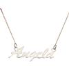 Kanika Jewelry Trove Personalized Name Necklace with Chain for Women - Gift Jewelry for Best Friend, Christmas, Sterling Silver Pendant Angela Name Necklace, Collana con nome in argento per regalo da donna