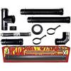 MBM Kit tubi stufa a pellet canna fumaria dn 80 tubo acciaio smaltato nero porcellanato 600 Ce Made in Italy Mod Asp