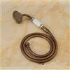 Abbcoert - Soffione doccia in bronzo antico, stile classico, 1,5 m, in acciaio inox, per doccia, in ottone (colore: tubo doccia