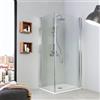 Kiamami Valentina - Cabina Doccia 70X90 Angolare Due Ante Chiusura A Battente | Cristal