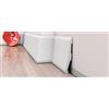 Eurodeco 5 pezzi / 10 metri battiscopa - bianco - 2 metri - materiale duro/simile alla plastica - decorazione - Parete - pavimento - soffitto (DP8)