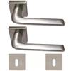 bricoleva.it Bricolevante Coppia Maniglie Porta Interna Cromo satinato Modello Bergamo Disponibile in più Varianti vendute in coppia - Maniglia per Porte