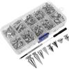 Qfdiwr Borchie per Abbigliamento,Decorazione Artigianale Fatta a Mano - Kit di Borchie Metalliche per Lavori di Craft | per Giacche Scarpe Cinture Borse Collari per Cani Pantaloni Jeans Giubbotti