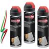 Generico Set 3 PZ V403ROSSOF Tracciante Marker Spray 360°, per Uso Professionale che Domestico, per Asfalti, Muri e Legno, Bomboletta Spray in Banda Stagnata Riciclabile 500 ml, Rosso