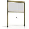 ESTO Zanzariera a rullo per Finestra Diverse Misure e Colori, Zanzariera Finestra Rete, Incasso per Finestre Scorrevole con Rotolo e Telaio Bronzo/160 cm/80 cm