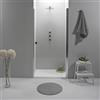 Auria Porta Doccia Nicchia Battente 90 x 195 cm - Vetro Temperato 6 mm, Trasparente, Profilo Cromato, Chiusura Magnetica e Sistema Antigoccia - Facile da Pulire e Installare