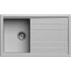 Generic Lavello cucina Orlando grigio chiaro perla 1 vasca con gocciolatoio 86 x 51 cm Made in Italy