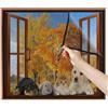 Eejovative Finestra con zanzariera 60x100cm Zanzariera Zanzariera per finestra ad alta trasparenza con nastro adesivo Installazione semplice,nero