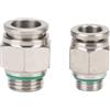 FRAOMHFW 1/8 1/4 3/8 1/2 BSP Maschio 304 Acciaio Inox Raccordo Pneumatico Aria Connettore Rapido Tubo OD 4mm 6mm 8mm 10mm 12mm 14mm 16mm(Tube OD 12mm,1/4)