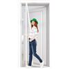 Eejovative Porta con zanzariera magnetica, 70x270cm, tenda a chiusura automatica, rete ultra fine, anti zanzare, insetti, adsorbimento magnetico Bianco