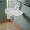 Gartenassistentin Lavabo Piccolo angolare Lavabo A Parete Senza Foratura Lavandini Triangolare Plastica Con Rubinetto E Accessori Di Scarico,Lavello per Bagno Per Camping-Car,Barca,Bagno,Wc
