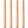 JIAOLUN123 4 Gambe per Mobili In Legno Massello Forma Rotonda Piedini per Mobili Verticale Piedino di Sostituzione Gamba del Tavolo Piedi del Divano,Con Piastra di Montaggio e Viti(40cm)