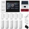HUXGO® HXA007 Antifurto casa wireless WiFi + GSM 4G con Radio Sirena solare| Kit allarme casa senza fili: 5x rilevatori di movimento, 5x sensori di allarme per finestre/porte | Per Casa, Appartamento