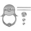 ZIHDKE Maniglie for porte, accessorio for batacchio, anello for bussare, semplice cancello, decorazione elegante in argento Per Porta D'ingresso