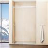 GME Box doccia frontale fisso e scorrevole | Schermo in vetro per doccia 6 mm Anticalcare senza profilo inferiore | Schermo per bagno in alluminio Premium - 110-115 cm - BASICA
