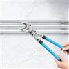 LOYEMAADE Pinza a pressa manuale, V12 - 28 mm TH16 - 32 mm, professionale per tubi di rame, pinza in acciaio al carbonio, girevole a 360°, pinzatrice multistrato per tubo composito in alluminio PEX