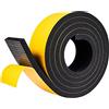 IGTOPS 4M Nastro di Guarnizione Autoadesivo in Schiuma, Nastro Sigillante in Schiuma, Guarnizione per Porta e Finestra Autoadesiva (3mm*50mm*4M, Nero-B)