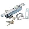 Daaxing Serratura a Gancio per Porte Scorrevoli con Set di Chiavi, Serratura di Sicurezza Invisibile in Lega di Zinco per Porte Scorrevoli da Cucina e Balcone, Larghezza Porta 35-55MM