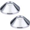 NT NOYON & THIEBAULT Rosette Coniche per Rubinetteria | Set di 2 Pezzi | Ø70 mm - 3/4 | Altezza 26 mm | Design Elegante e Resistente | Finitura Cromata Lucida | NOYON & THIEBAULT