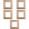Electron 5 Placche, 2 moduli/posti, Compatibile Con Vimar Plana, colore oro, Placche In plastica di alta qualità, 100% compatibile con i supporti e i moduli originali