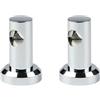 Oniissy Staffa da parete da 22 mm, supporto universale per soffione doccia, materiale ABS, finitura cromata, confezione da 2