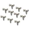 Gedotec Supporto per Mensola in Acciaio - H3118 - Fissaggio per Console e Ripiani - Cucina, Bagno, Mobile - Acciaio Nichelato - Carico 15,6 kg - Foro di Perforazione 5 mm - 50 Pezzi