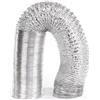 Intelmann Tubo flessibile in alluminio, per aerazione, 10 m, DN 100 125 150 160 180 200 mm, con 2 fascette in acciaio inox