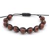 Handmade Generico Bracciale Diaspro rosso, Shamballa regolabile, Fatto a Mano, pietre dure naturali