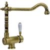 PLADOS Miscelatore monocomando MIXOLDST Old fashion con canna pieghevole per sottofinestra (18 BRONZO ANTICATO)