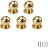 FEEIMOL 5 Pezzi Pomello Per Mobili Oro Maniglia Per Mobili Tonda Dorata Maniglia Tonda Monoforo Maniglia per Armadio Cassetti e Guardaroba Manopola