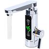 kangten Scaldacqua elettrica a LED, rubinetto istantaneo, in acciaio inox, 3 kW, rubinetto da cucina