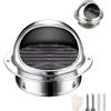 Generic Griglia di Ventilazione In Acciaio Inox Griglia Aerazione Rotonda 50, 70, 90, 100, 120, 150mm Cappa di Scarico Per Bocchette di Scarico Ufficio Cucina Bagno(50mm/1.97in)