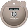 empiria SINK QUALITY SINK QUALITY lavello rotondo beige Ø 51 cm - sifone e impregnazione inclusi - lavello da cucina rotondo in granito - lavello in granito beige per armadi a partire da 55 cm di larghezza - lavello da