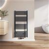 EMKE Scaldasalviette termoarredo, 100 x 50 cm, antracite colore, radiatore scaldasalviette ad acqua calda, termoarredo da bagno con collegamento centrale