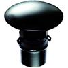 MBM Terminale cappello cinese maschio canna fumaria, tubo 100 mm in acciaio inox verniciato nero pellet