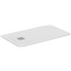 Ideal Standard - Ultra Flat S+, Piatto doccia rettangolare ultrasottile in resina effetto pietra, 120x70cm, Ideal Solid, Scarico lato corto, Bianco