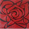 DORON ARTE QUADRO MODERNO ASTRATTO DIPINTO A MANO TELAIO GALLERY BORDI DIPINTI - ROSA - 60x60x4 cm -RIF153