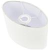 HAMPPLIES Paralume Copertura Decorativa e Protettiva Ellittico in Stoffa Bianca per Illuminazione Diffusa per Lampada da Tavolo in Soggiorno e Camera da Letto