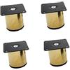 JIAOLUN123 4 Gambe per Mobili Piedini per Mobili Tondo Gambe per Divani in Acciaio Inossidabile Metallo Gamba Mobili Piedini Sostitutive Letto Tavolo Piede,Oro(5cm)