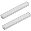 JIAOLUN123 2 pezzi Maniglia a ribalta Tiretti nascoste Pomello per cassetti Multicolore in Lega di alluminio Maniglie da incasso per porta scorrevoli da incasso a scomparsa quadrato (165mm,White)