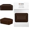 EMFA 1 pezzo capuccio rettangolare 80x60 mm marrone plastica cappucci per palo cappuccio