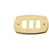 Cal PLACCA CAL 3 POSTI IN OTTONE LUCIDO PER SERIE BTICINO MAGIC 3113
