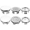 Zerodeko 6 Pezzi Anelli di Troppopieno per Lavabo Bagno in Plastica Argento, Accessori Minimalisti per Lavandino, Facile Sostituzione e Decorazione per Ambienti Domestici