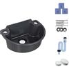 TYTFTDLD Lavello bagno piccolo, lavabo in plastica, mini lavabo con tubo di scarico in acciaio inox, progettato appositamente per piccole dimensioni, pratico lavabo[nero]