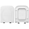 HYDRO HOME Copriwater Roca Set 2 Compatibile, Tavoletta Wc In Plastica Termoindurente Avvolgente Con Cerniere Regolabili,Asse Wc Colore Bianco MADE IN ITALY