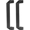 FRELEAN Maniglie per porte in lega di alluminio a 2 computer, distanza tra i fori di 180 mm per armadio/cancello/frigorifero. Alta resistenza e design moderno, dimensioni 20 x 5 x 2,5 cm (nero)