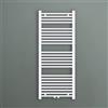 Mai & Mai Radiatore Piatto da Bagno 120x50cm, Radiatore Scaldasalviette Termoarredo da Bagno Riscaldamento Elettrico o da Acqua Calda RHE Scalda Portasciugamani in Acciaio, Bianco