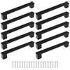 meblando.pl Meblando - Set di 10 maniglie per mobili da cucina, colore nero, 160 mm, maniglie per ante di mobili, maniglie universali per cassetti e cucina, maniglie per armadio